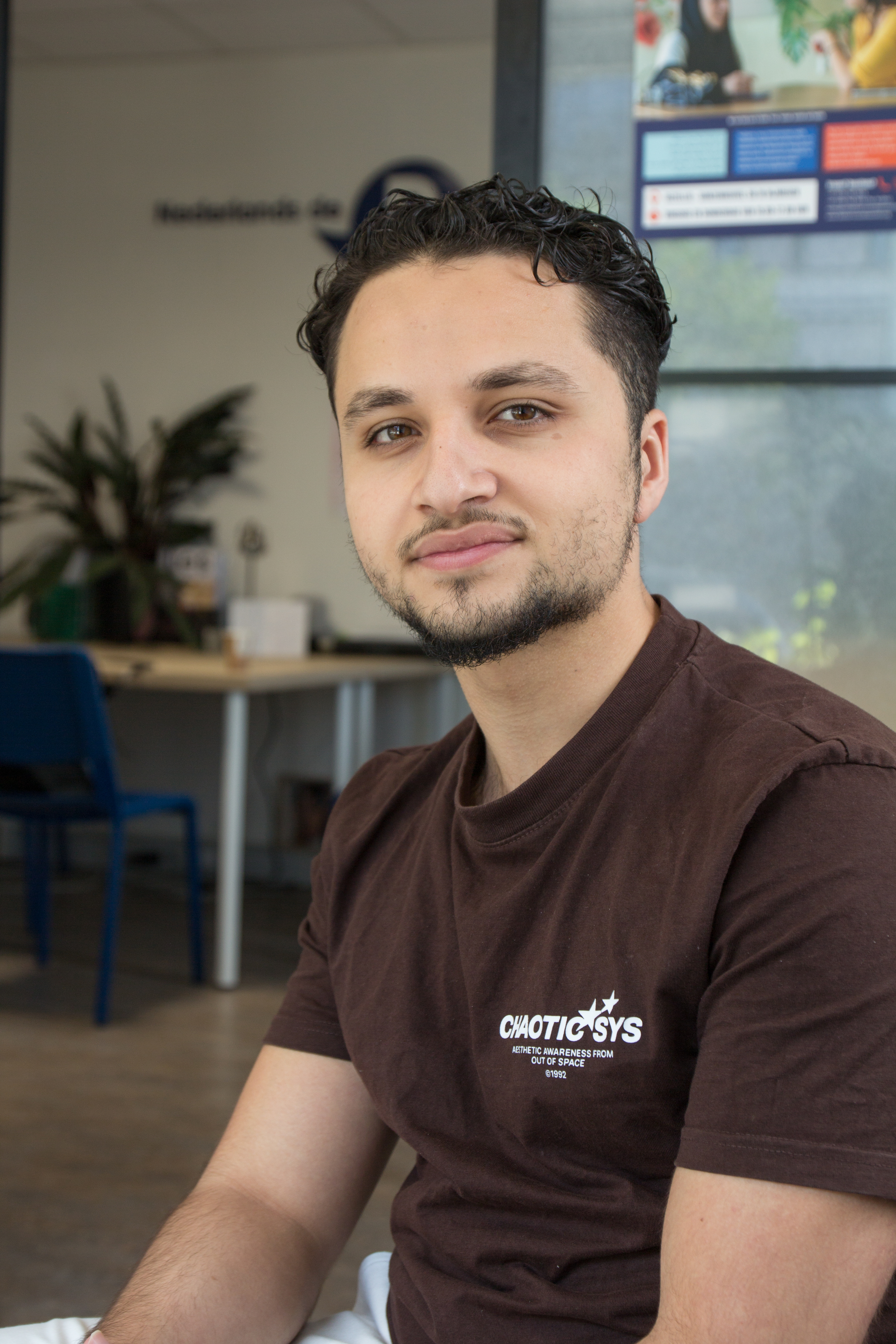 Portret van Mohammed Kaid
